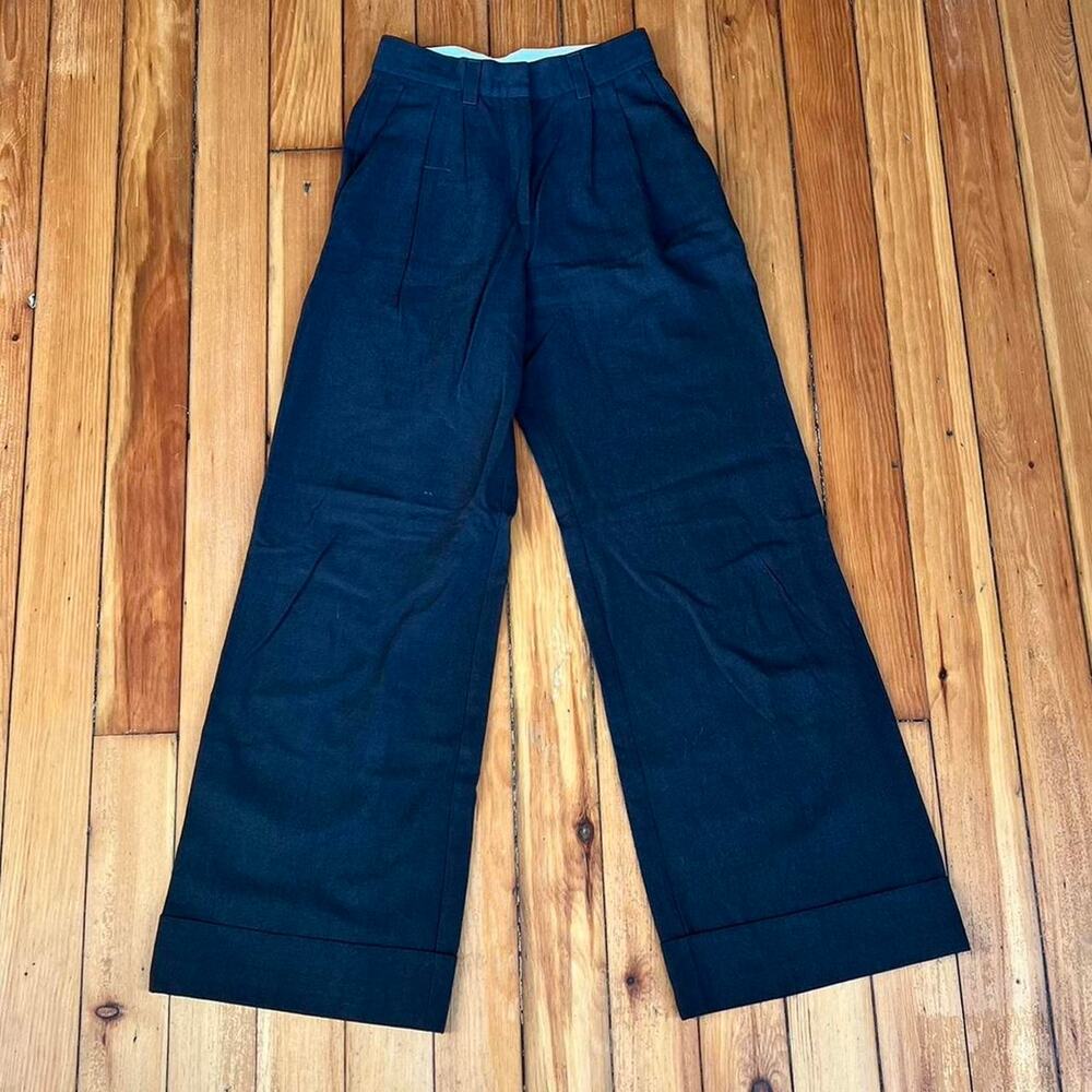 H&M womens wide Lyocell blend trousers gray US SIZE 0